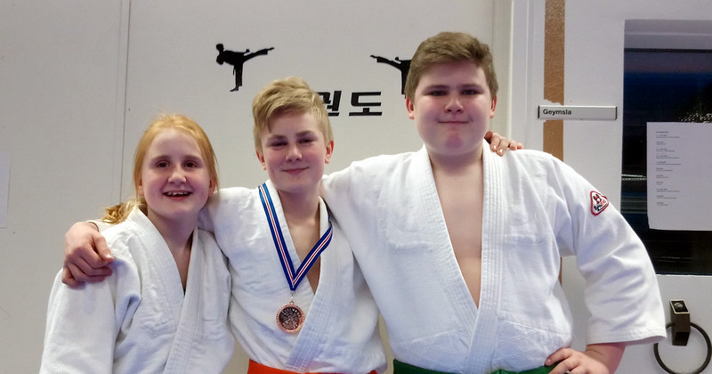 Fulltrúar Tindastóls. Frá vinstri: Þóranna Ásdís Fjólmundsdóttir, Arnór Freyr Fjólmundsson og Þorgrí…