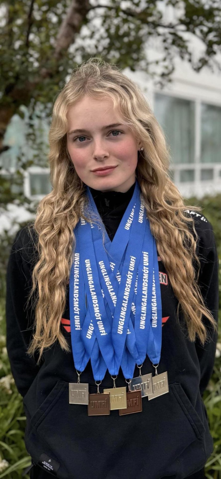 Súsanna Guðlaug Halldórsdóttir
Hlaðin verðlaunum eftir Unglingalandsmót UMFÍ, Borgarnesi 2024
Mynd…