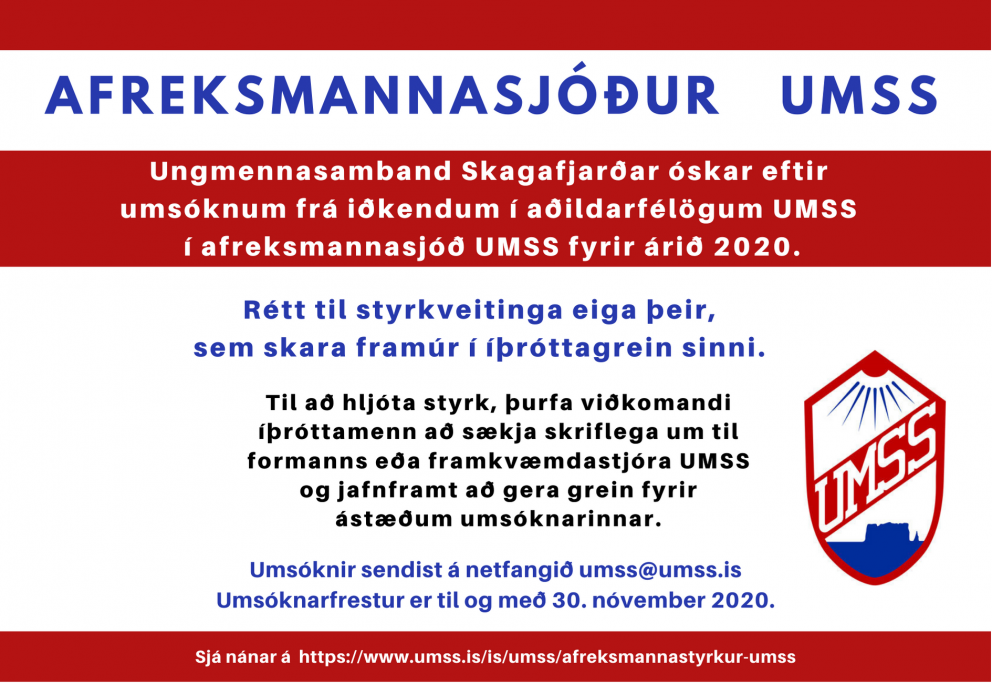 Afreksmannasjóður UMSS 2020