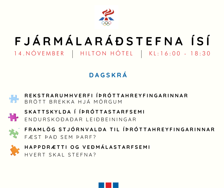 Fjármálaráðstefna ÍSÍ verður 14. nóvember