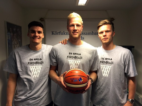 Þjálfararnir þrír, Hörður Axel, Haukur Helgi og Martin Hermanns. Mynd: kki.is