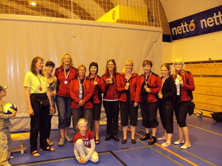 Krækurnar á Landsmóti UMFÍ 2009 á Akureyri - Una Sigurðardóttir fjórða frá hægri