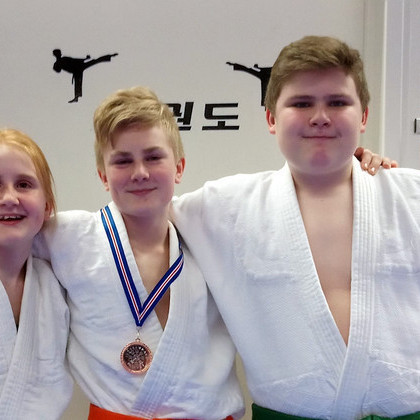 Fulltrúar Tindastóls. Frá vinstri: Þóranna Ásdís Fjólmundsdóttir, Arnór Freyr Fjólmundsson og Þorgrí…