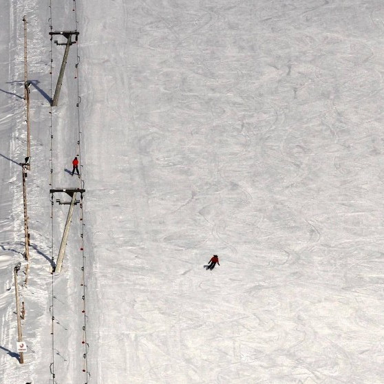 Skömmu fyrir lokun eftir fallegan dag í Tindastóli. Mynd/ÓAB