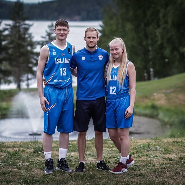 Örvar Freyr, Baldur Þór og Marín Lind.
Mynd frá Facebókarsíðu KKÍ