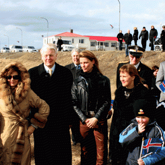 Forsetahjóin viðstödd skóflustungu að Sundlauginnni á Hofsós