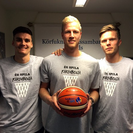 Þjálfararnir þrír, Hörður Axel, Haukur Helgi og Martin Hermanns. Mynd: kki.is