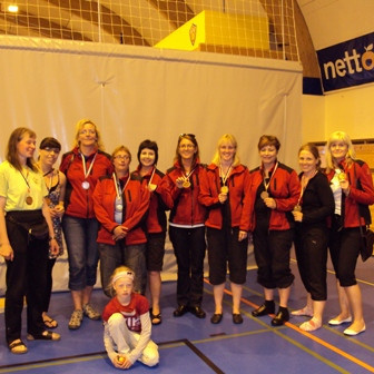 Krækurnar á Landsmóti UMFÍ 2009 á Akureyri - Una Sigurðardóttir fjórða frá hægri