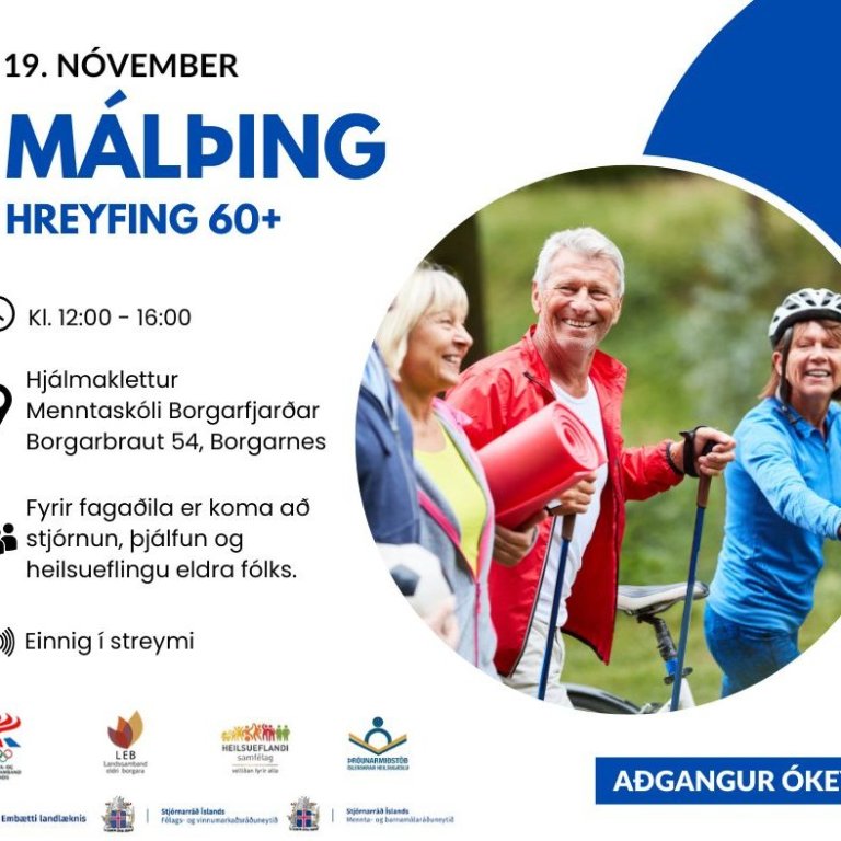 Málþing um hreyfingu 60 ára og eldri